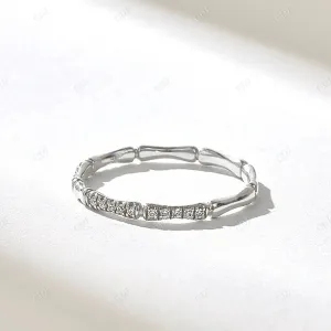 0.20CTW Round Pave Lab-Grown Diamond Wedding Band