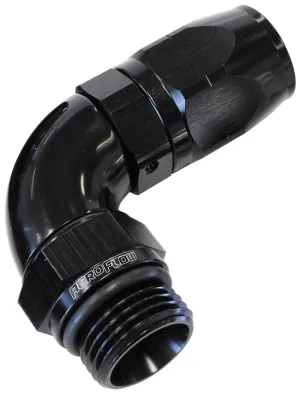 90° Male ORB Full Flow Swivel Hose End -12 ORB to -10AN AF549-10-12BLK