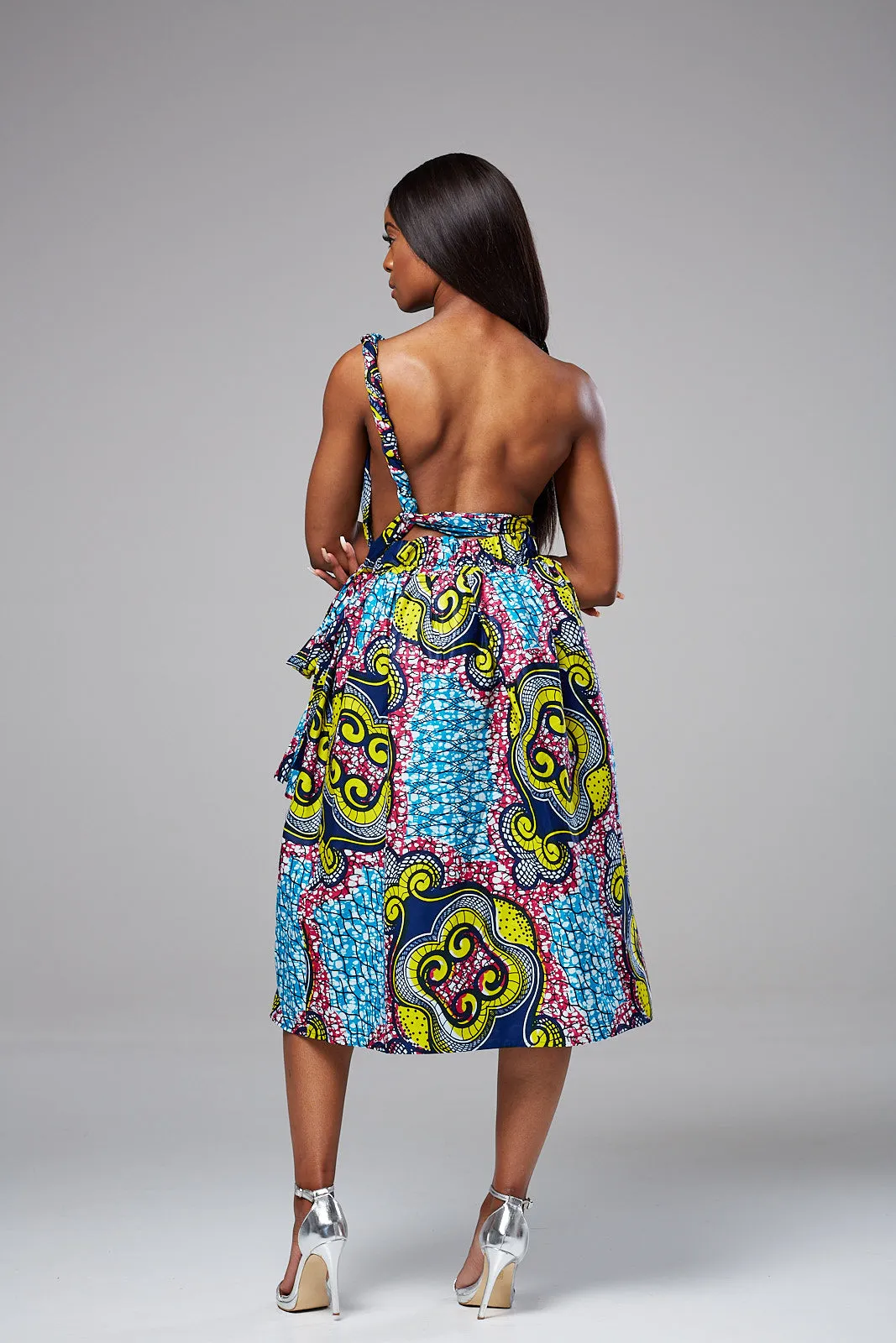 African Print Ankara Infinity Multiway Midi Dress - NOVA