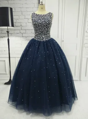 Ball Gown Formal Dresses With Jewel-embellished Bodice Long Elegant Prom Dresses