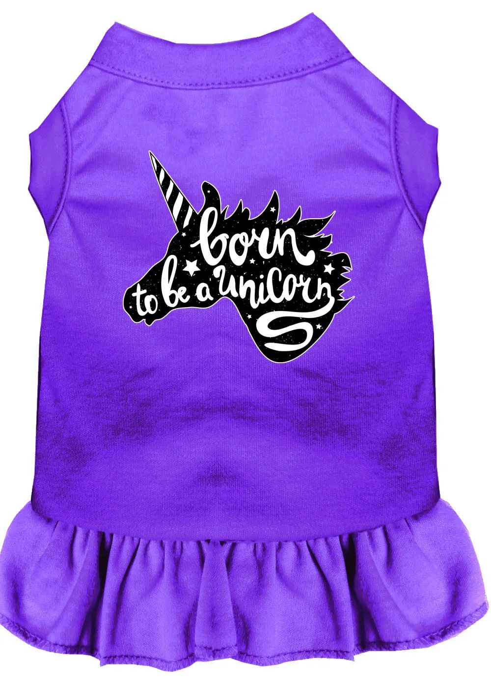 Born To Be A Unicorn Screen Print Dog Dress Purple Xxxl (20)