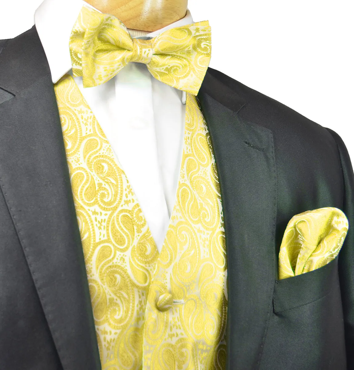 Formal Aspen Gold Paisley Tuxedo Vest Set