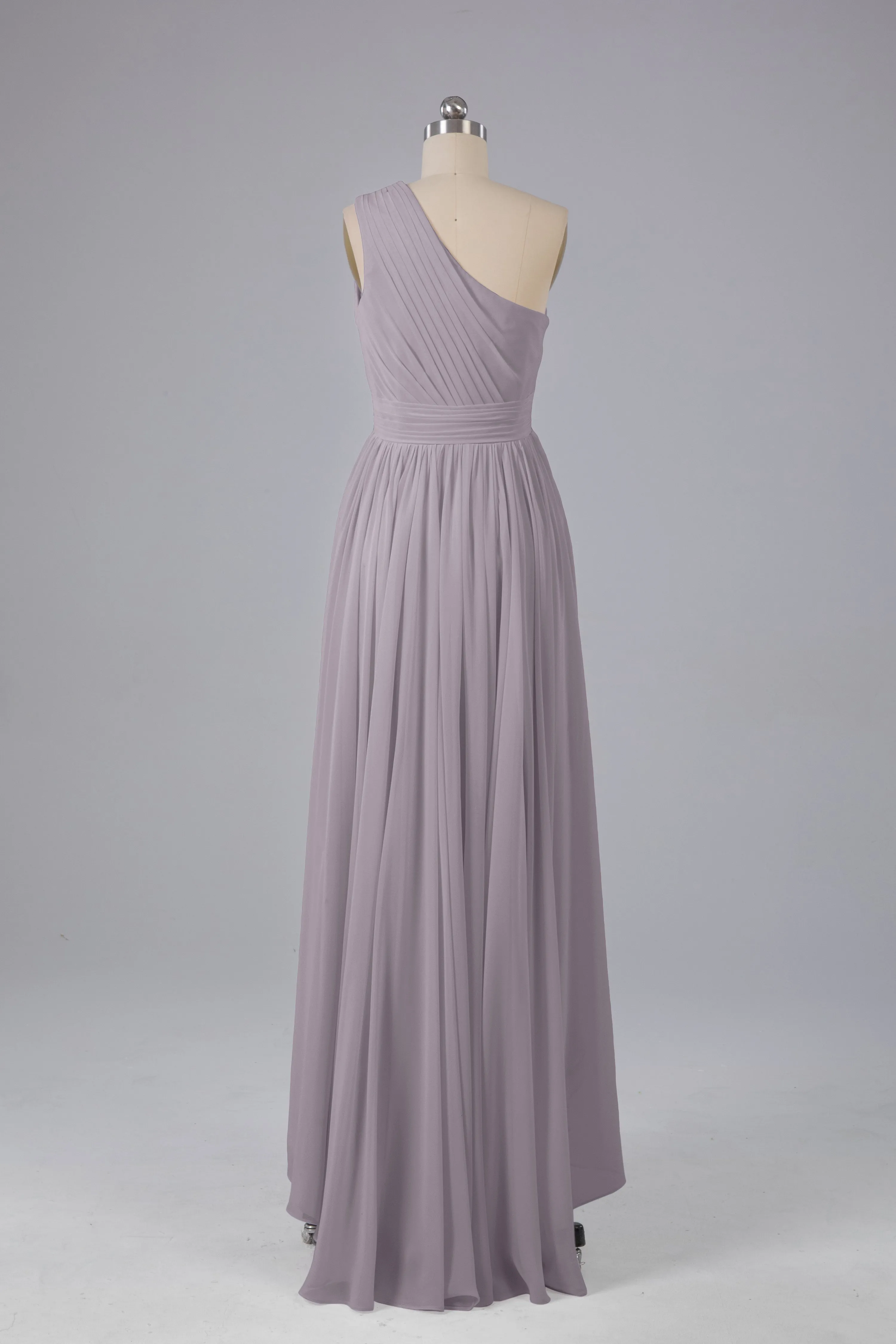 High Low One Shoulder Chiffon Bridesmaid Dresses