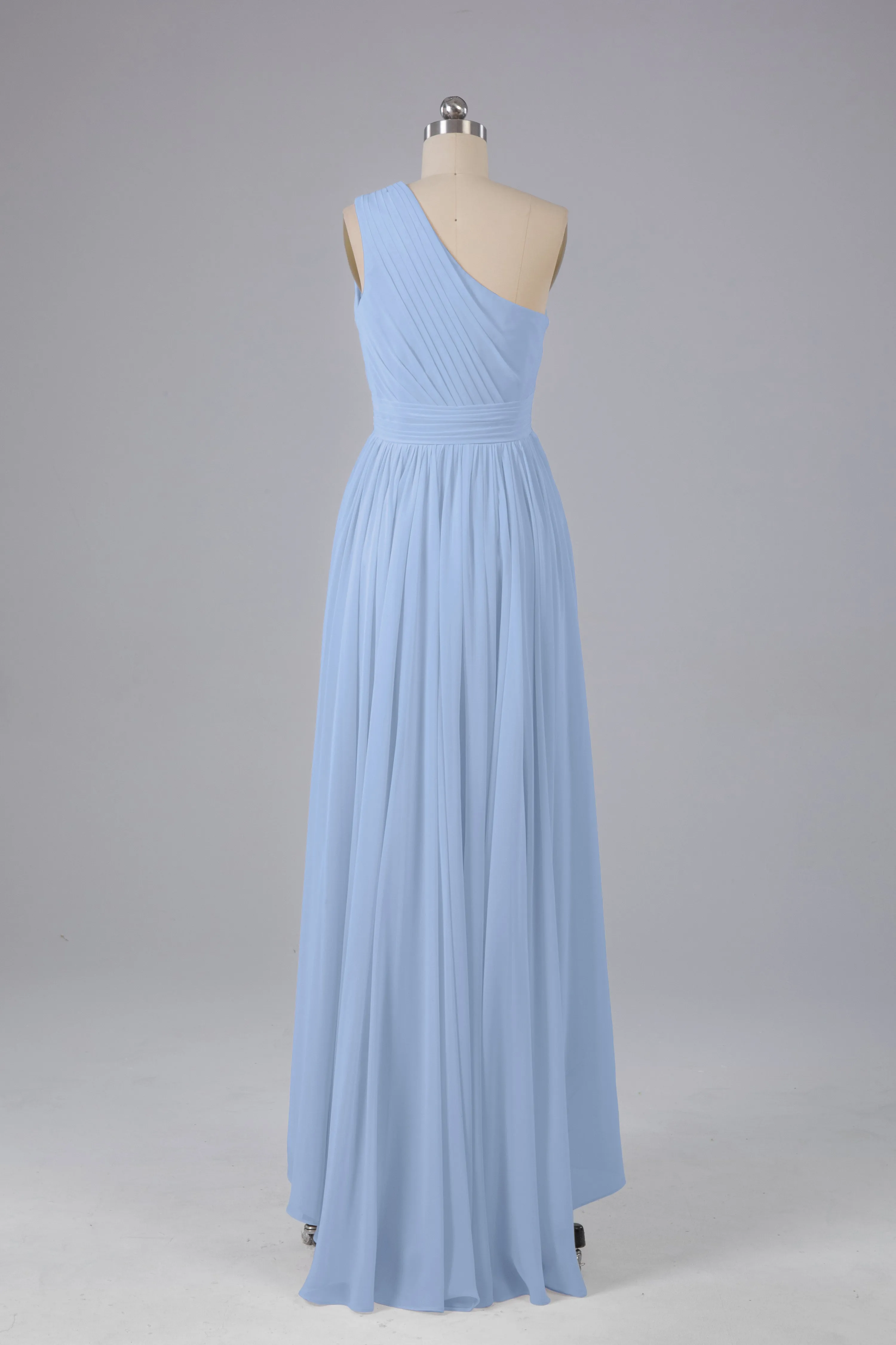 High Low One Shoulder Chiffon Bridesmaid Dresses