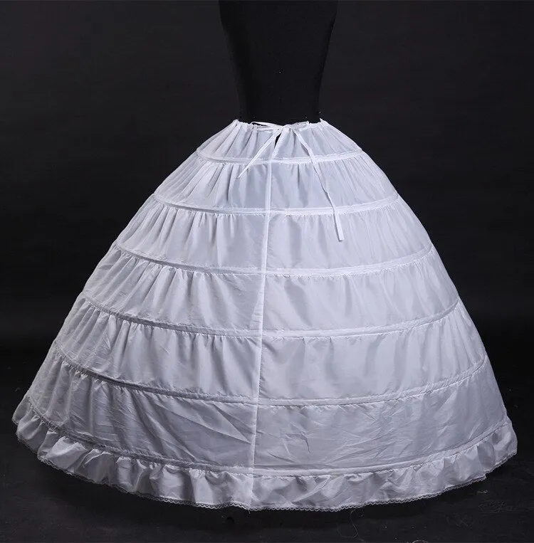 In Stock  White  6 Hoops Petticoats Bustle for Ball Gown Wedding Dresses Underskirt Bridal Accessories Bridal Crinolines