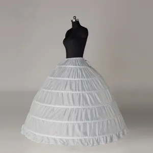 In Stock  White  6 Hoops Petticoats Bustle for Ball Gown Wedding Dresses Underskirt Bridal Accessories Bridal Crinolines