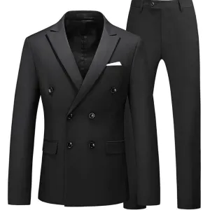 Men 2 Pieces Slim Fit Casual Tuxedo Suit Male Suits Set