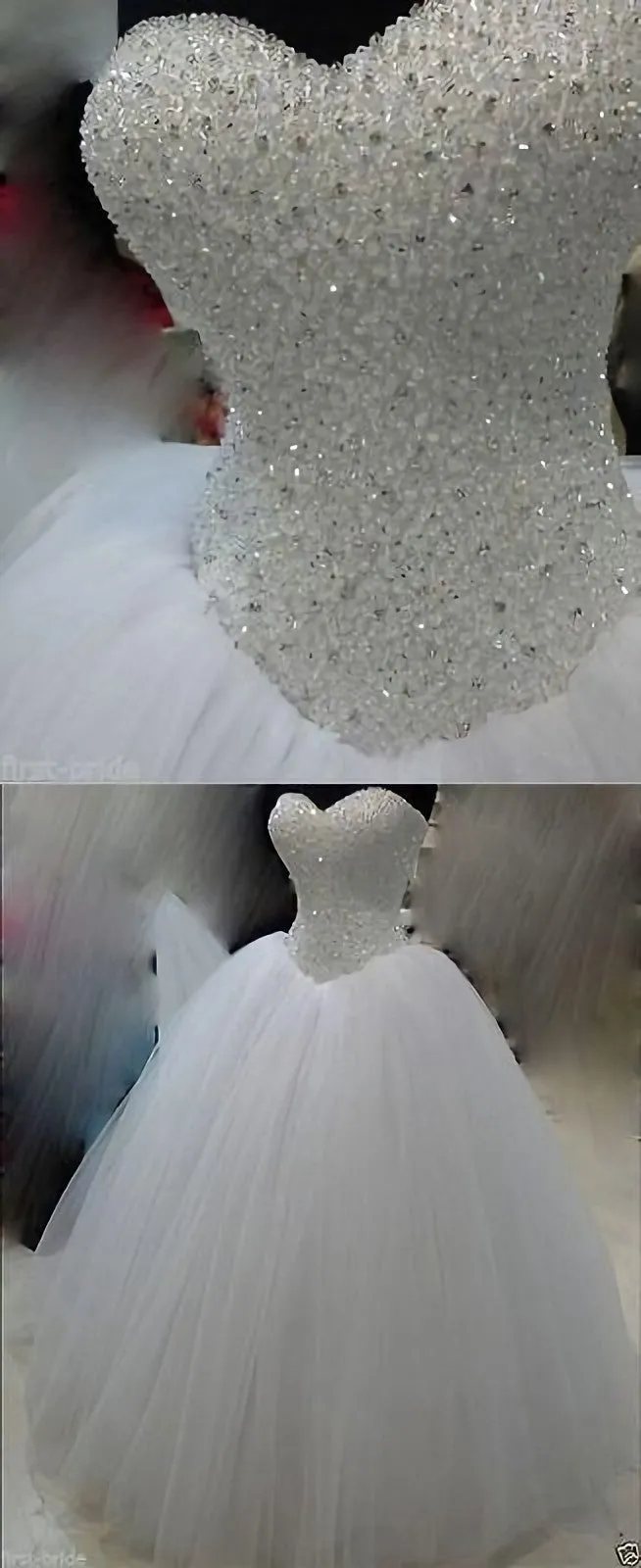 Wedding Dresses Wedding Gown Bling Beading Sequin Sweetheart A Line Princess Wedding Dresses